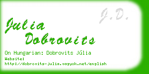julia dobrovits business card