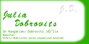 julia dobrovits business card